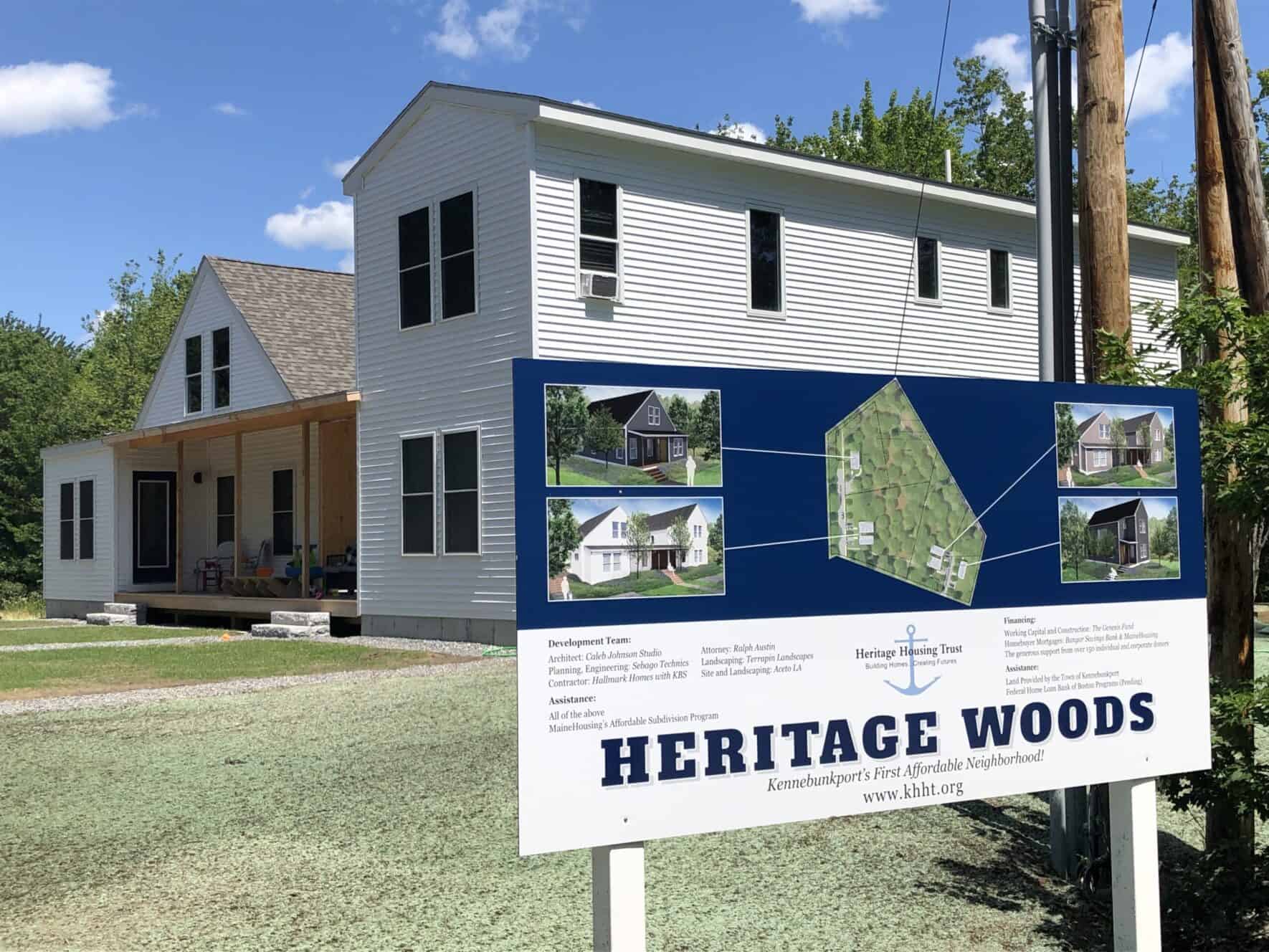 Exterior of one of the new Heritage Woods homes, built to be affordable workforce housing in Kennebunkport, Maine.
