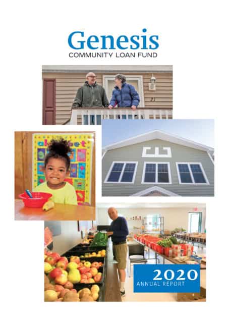 The Genesis Fund 2020 Annual Report cover with community images.