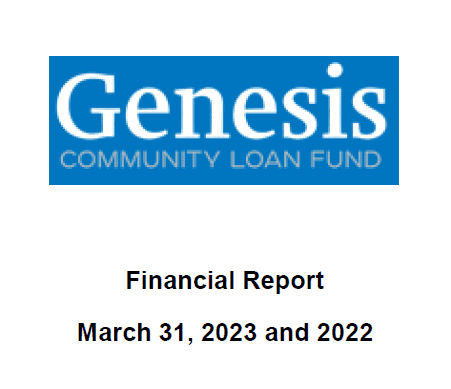Genesis Community Loan Fund financial report FY2023 and FY2022.
