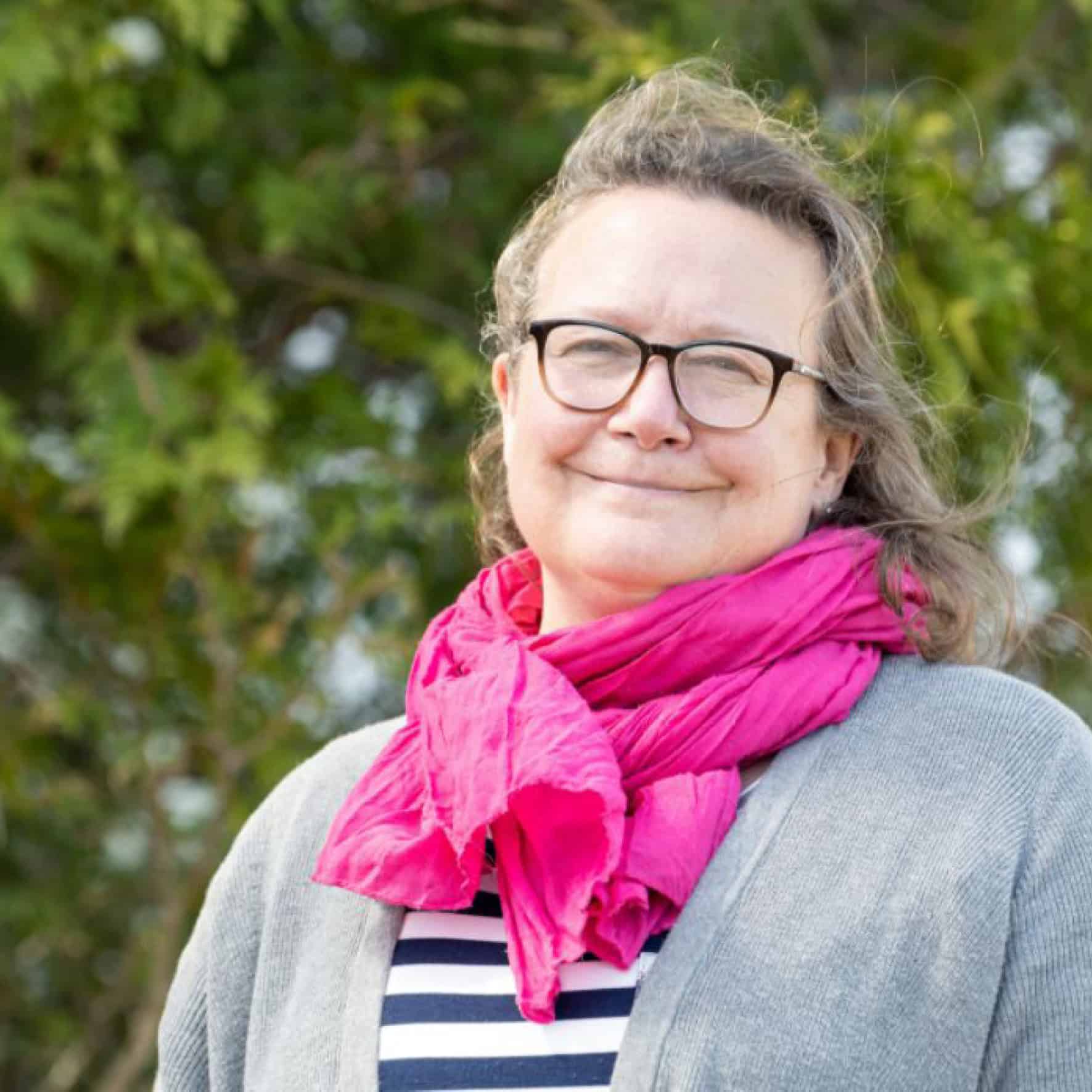 Steph Primm, Executive Director of the Knox County Homeless Coalition, is smiling.