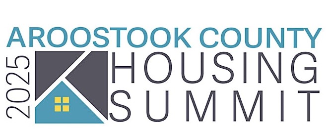 Aroostook County Housing Summit logo with year 2025 and house icon.